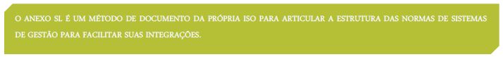 Descrição do Anexo SL da ISO 45001